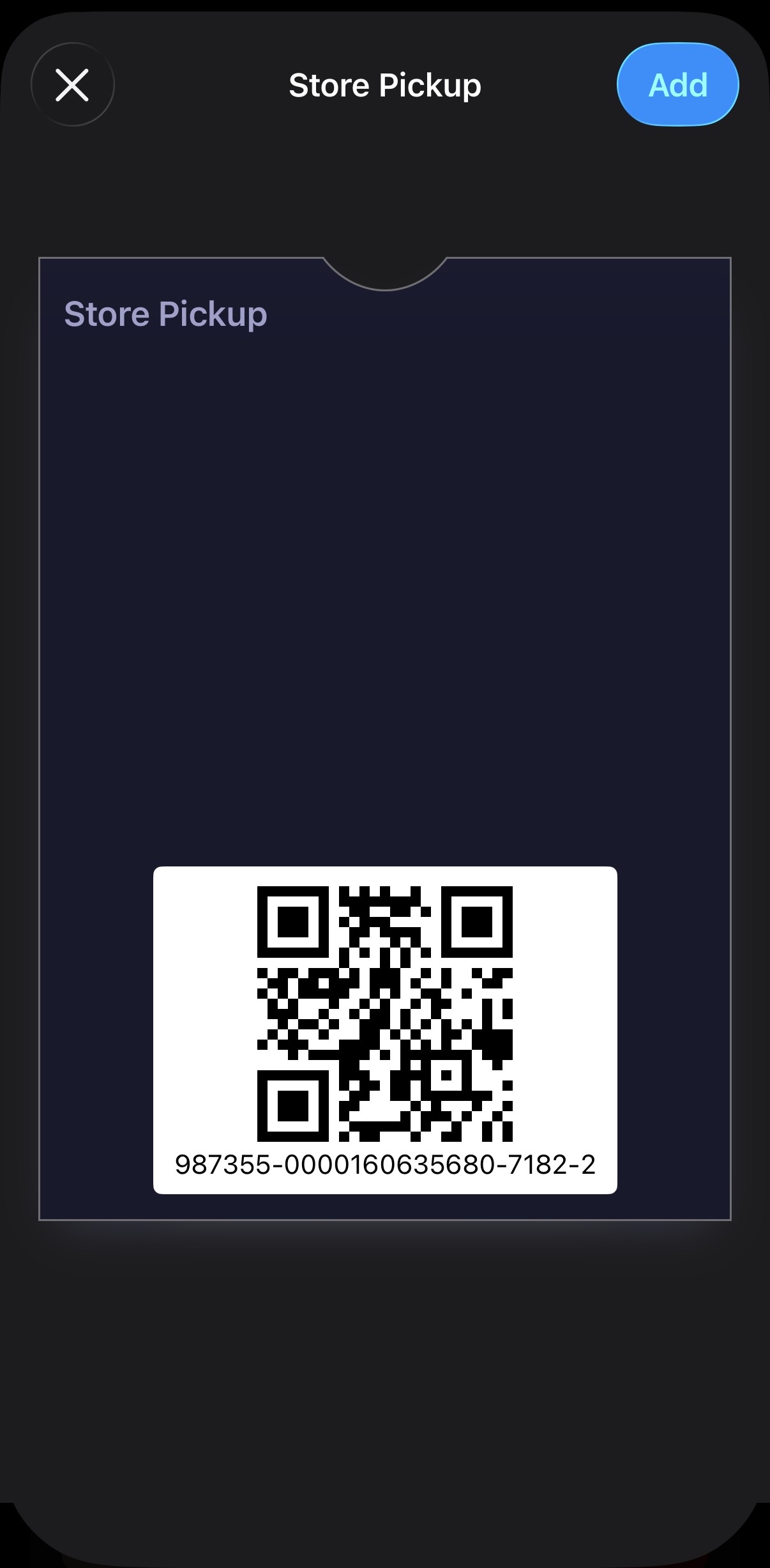 The pass added to Apple Wallet